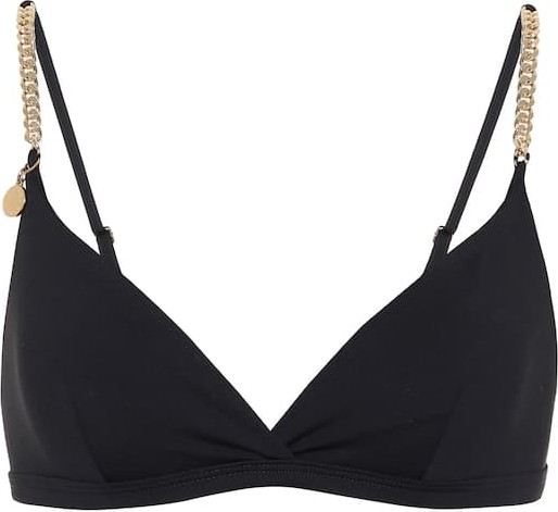 Stella McCartney Falabella chain-trimmed bikini top