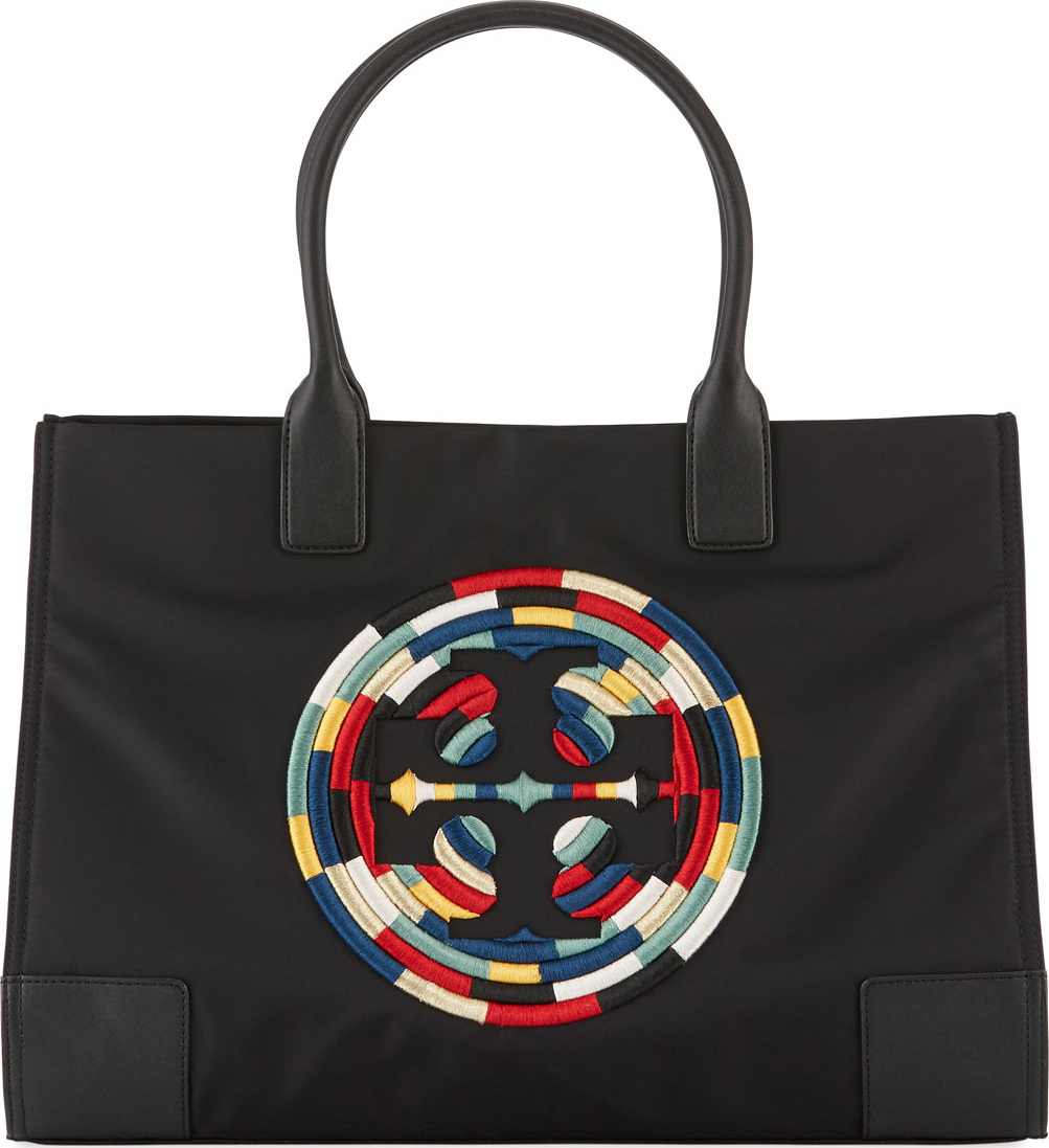 Tory Burch Ella Rope Nylon Tote Bag, Black