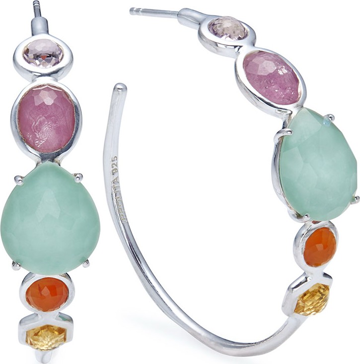 IPPOLITA Rock Candy Mixed-Stone #3 Hoop Earrings