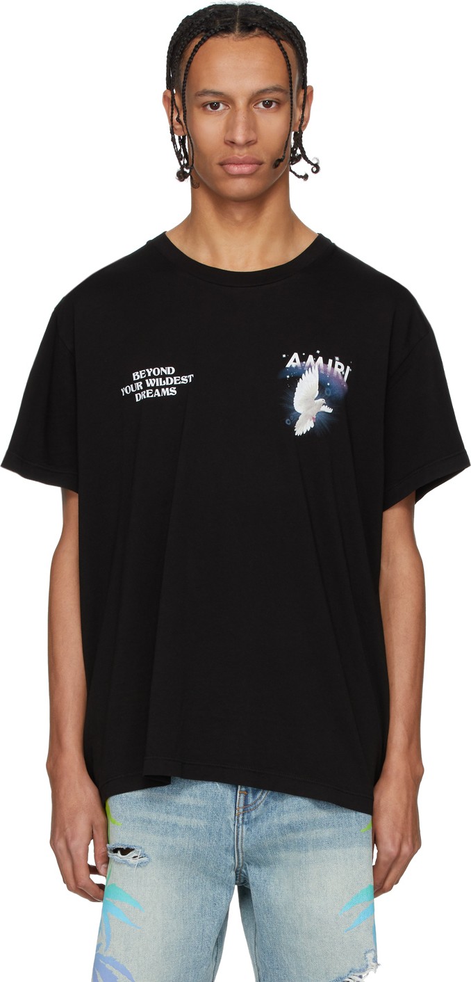 Amiri Black Rainbow Dove T-Shirt