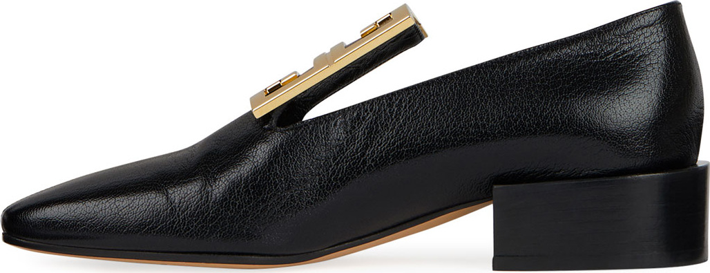Givenchy Leather High-Vamp Loafer with 4G Logo