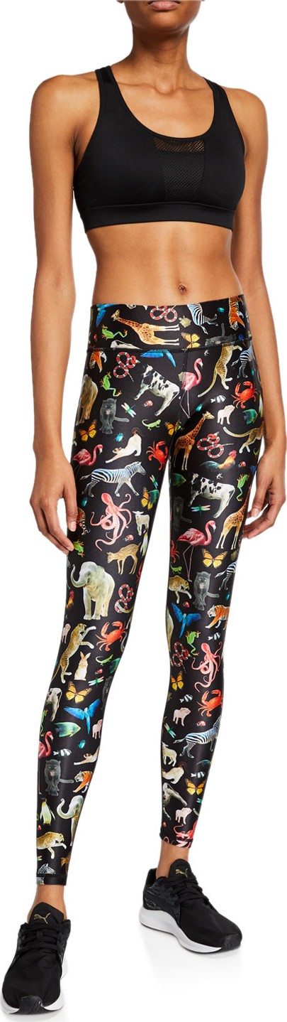 Terez Animal-Print Tall Band Leggings