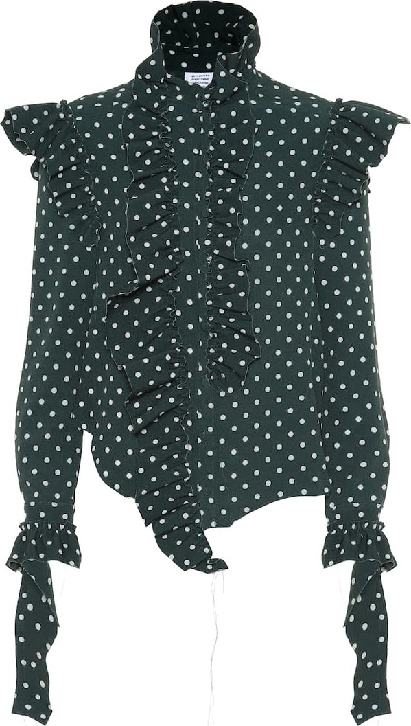 Vetements Polka dot crêpe shirt