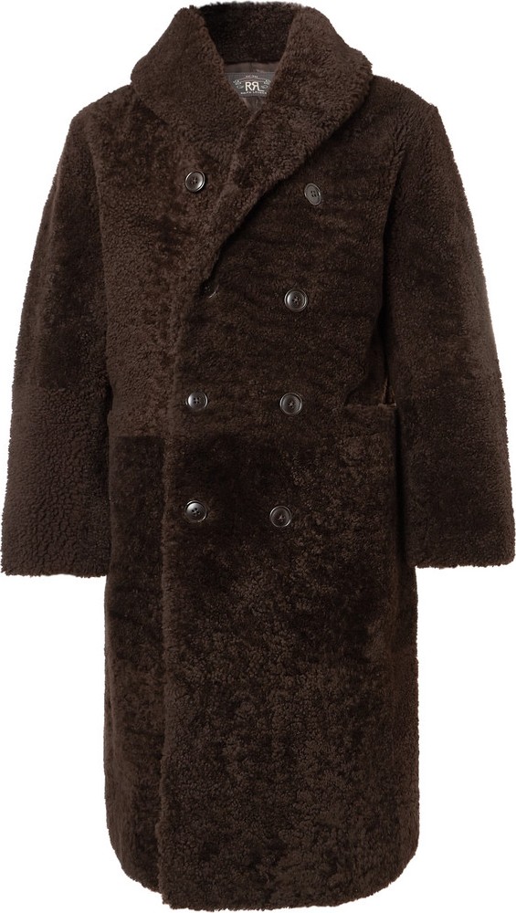 Rrl Hendricks Double-Breasted Shearling Coat