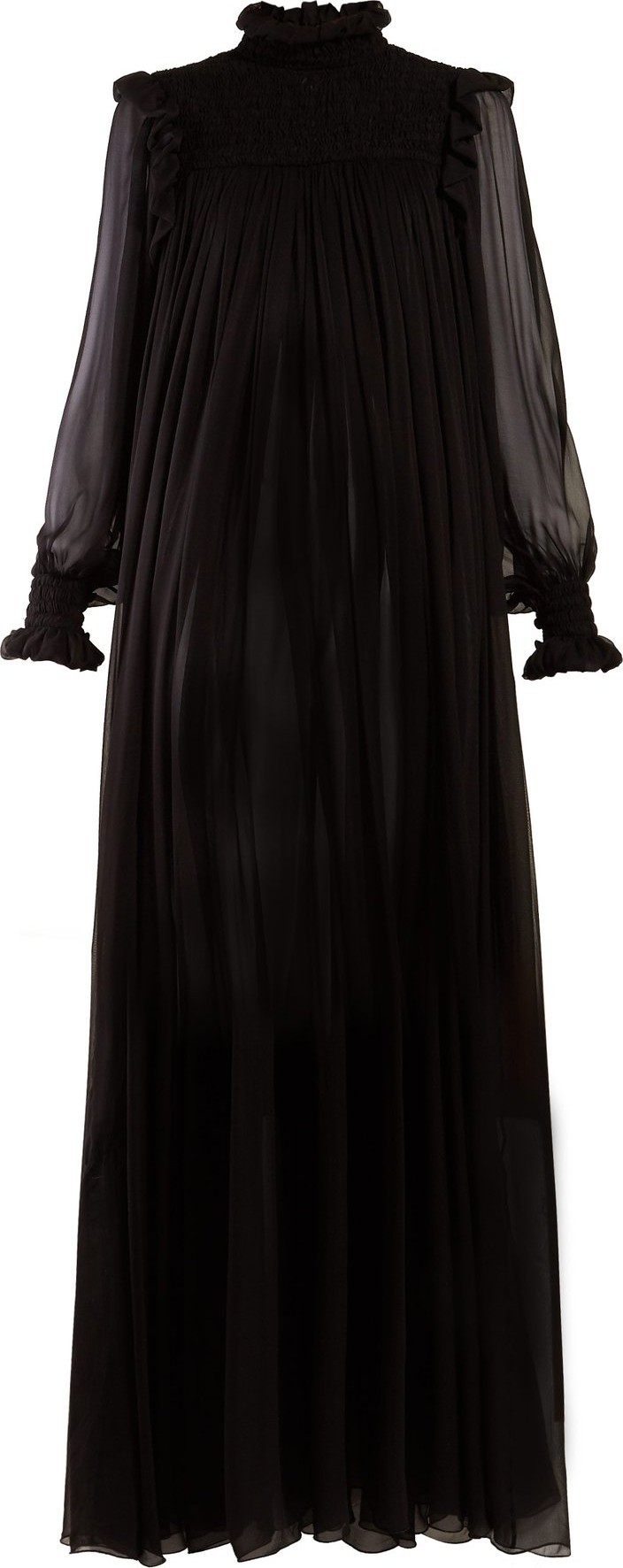 Saint Laurent High-neck mousseline gown