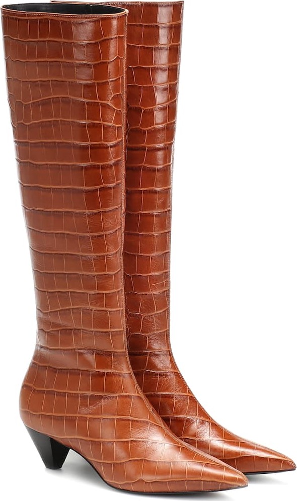 Mercedes Castillo Donique croc-effect leather boots