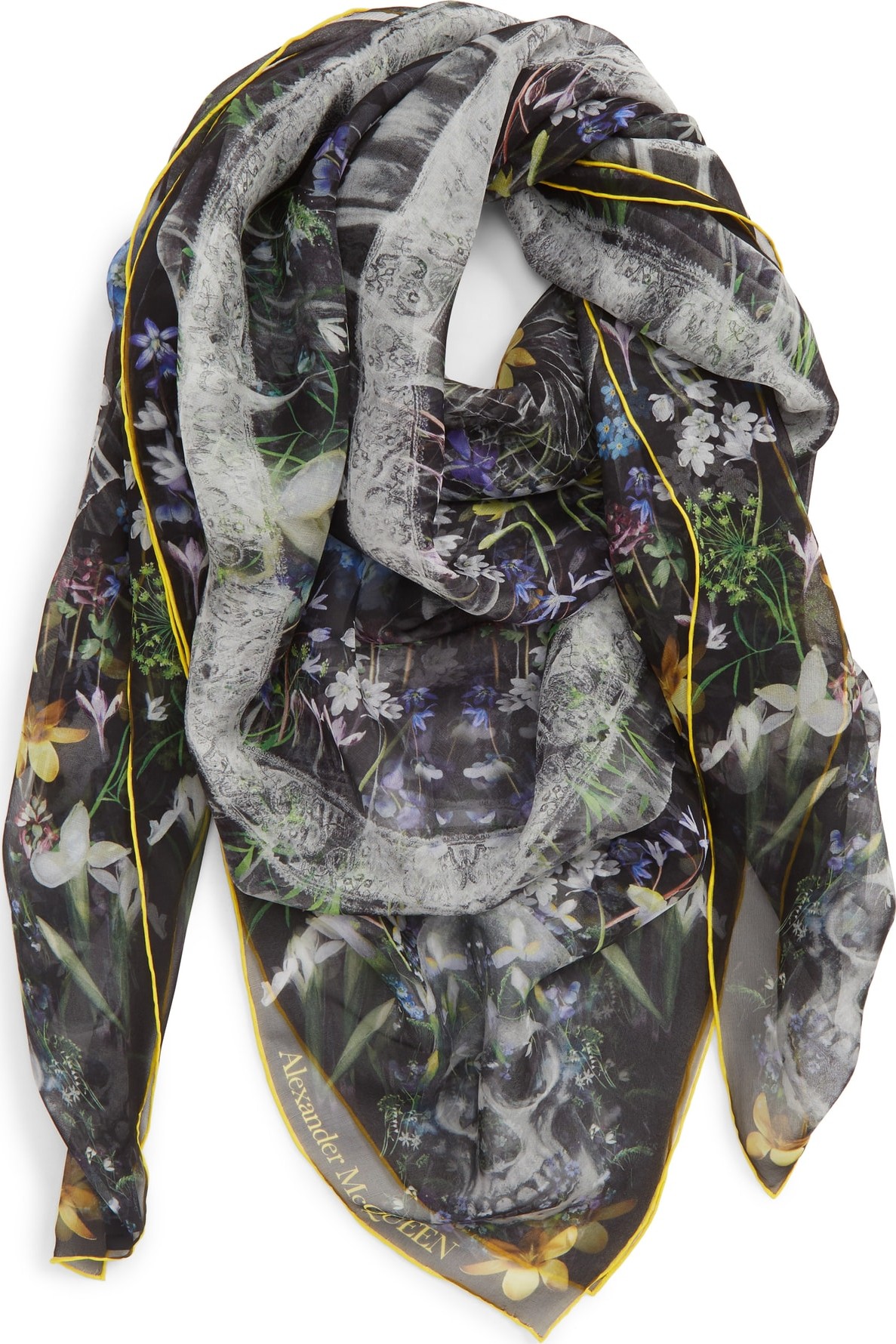Alexander McQueen Ophelia Silk Square Scarf