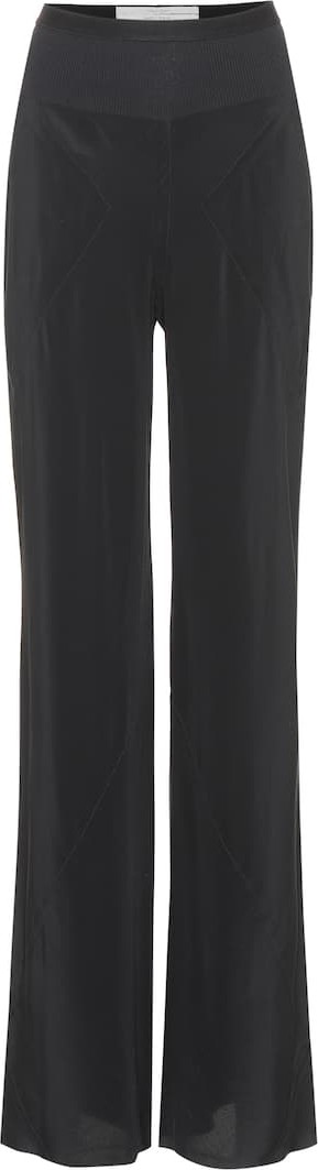 Rick Owens High-rise flared silk pants