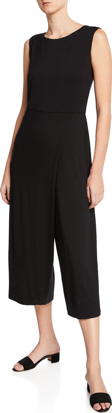 Eileen Fisher Missy Faux-Wrap Crop Jumpsuit