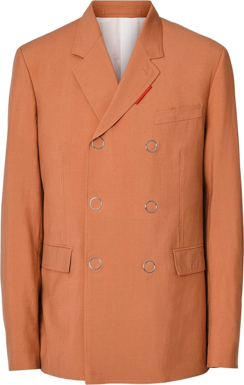 Burberry London England Press-stud Wool Blazer