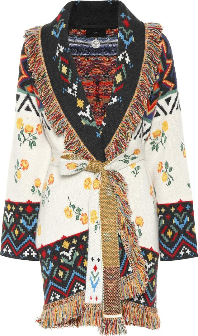 Alanui Jacquard cashmere cardigan