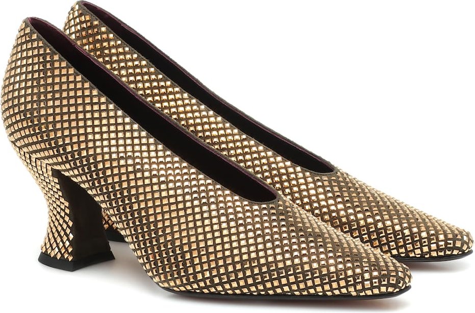 Bottega Veneta Embellished suede pumps
