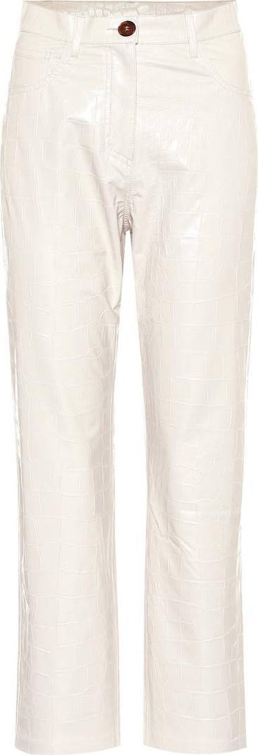 Nanushka Ivy faux leather straight pants