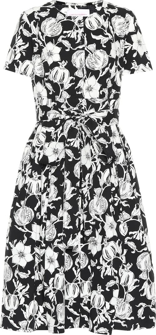 Carolina Herrera Floral stretch-cotton dress
