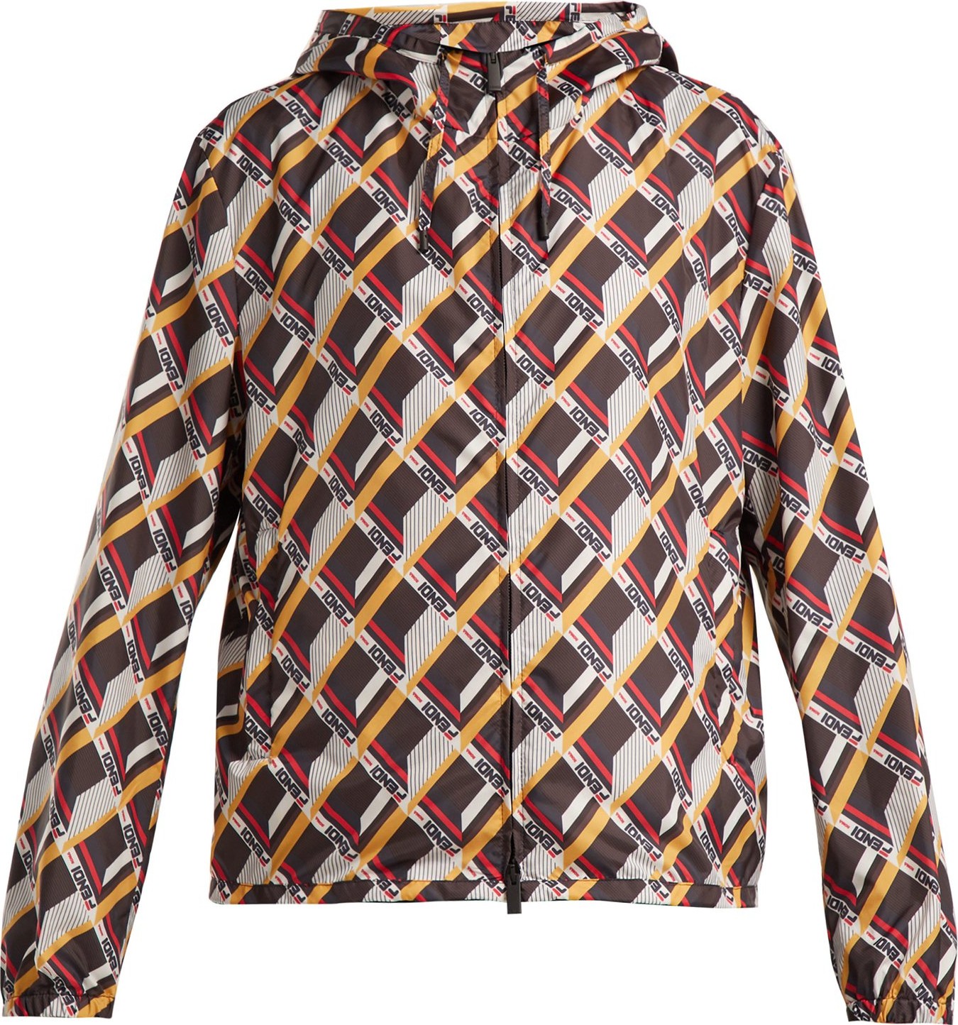 Fendi Mania cube-print hooded jacket