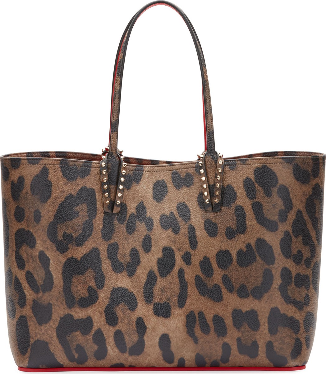 Christian Louboutin Cabata Empire Leopard-Print Leather Tote Bag