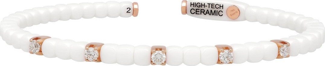 Roberto Demeglio Dado 18k Rose Gold, Ceramic & Five Diamond Bracelet