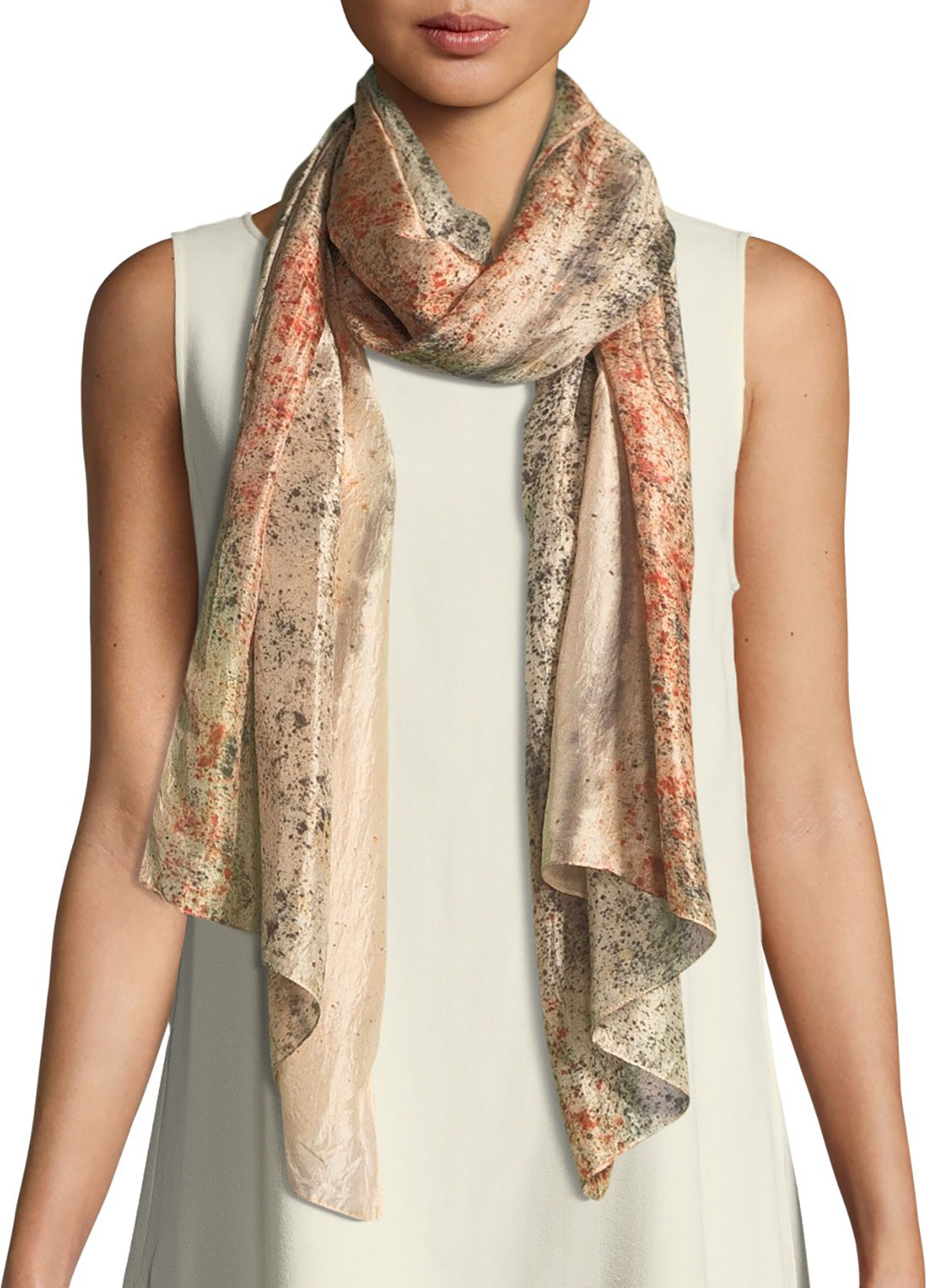 Eileen Fisher Sprinkle-Dyed Silk Scarf