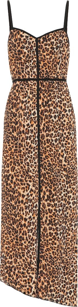 Nanushka Abir leopard-printed slip dress