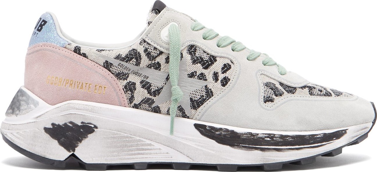 Golden Goose Deluxe Brand Running leopard-jacquard low-top trainers