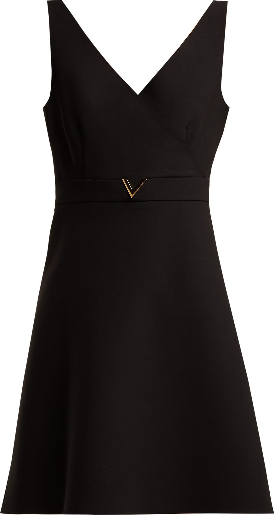 Valentino V-belt wool-blend mini dress
