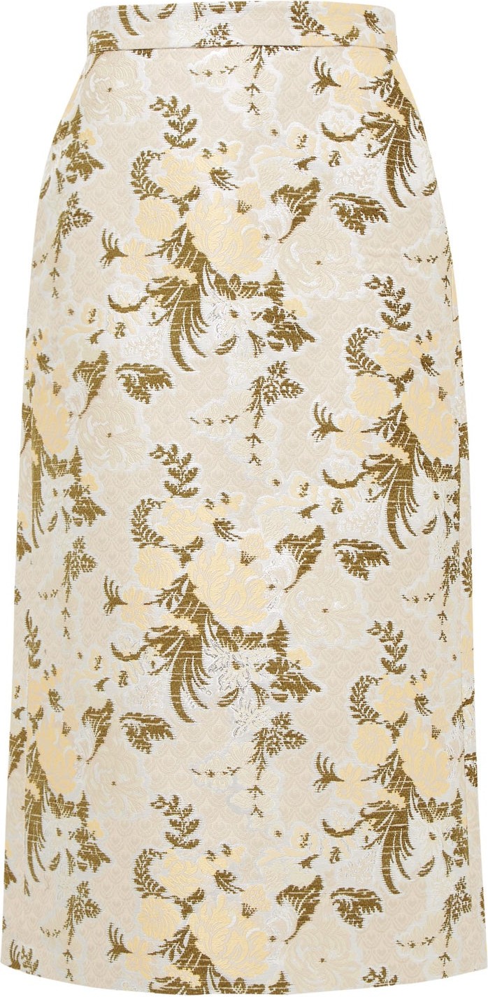 Brock Collection Floral-brocade pencil skirt