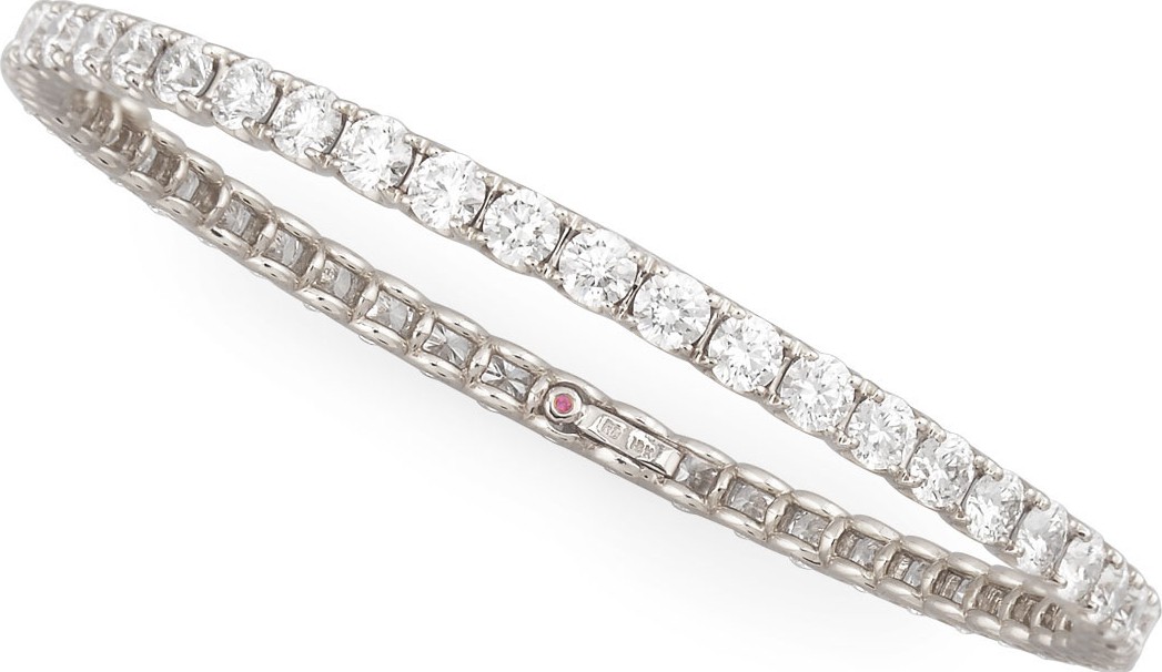 Roberto Coin 64mm White Gold Diamond Eternity Bangle, 11.5ct