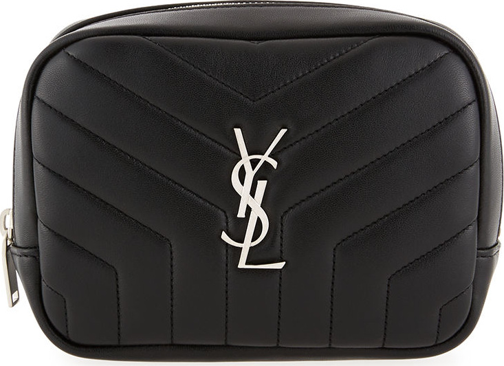 Saint Laurent Loulou Monogram Square Quilted Leather Cosmetics Case