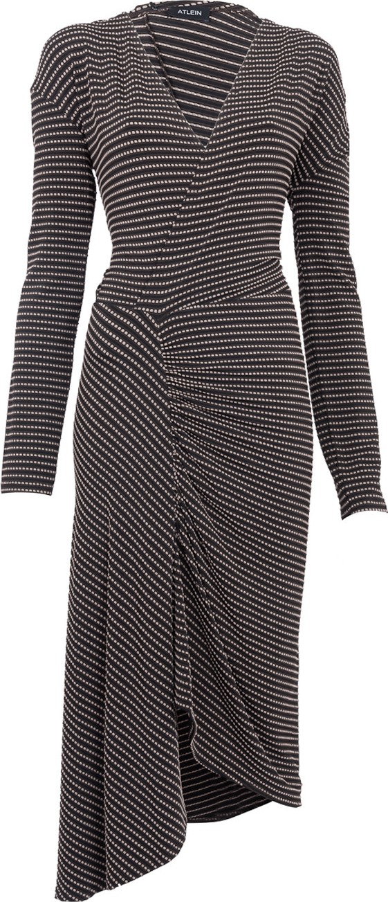 Atlein Stretch Jacquard Midi Dress