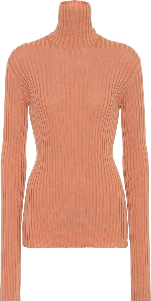 Victoria Beckham Cotton-blend turtleneck sweater