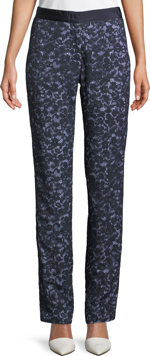 Piazza Sempione Lace Overlay Skinny Pants