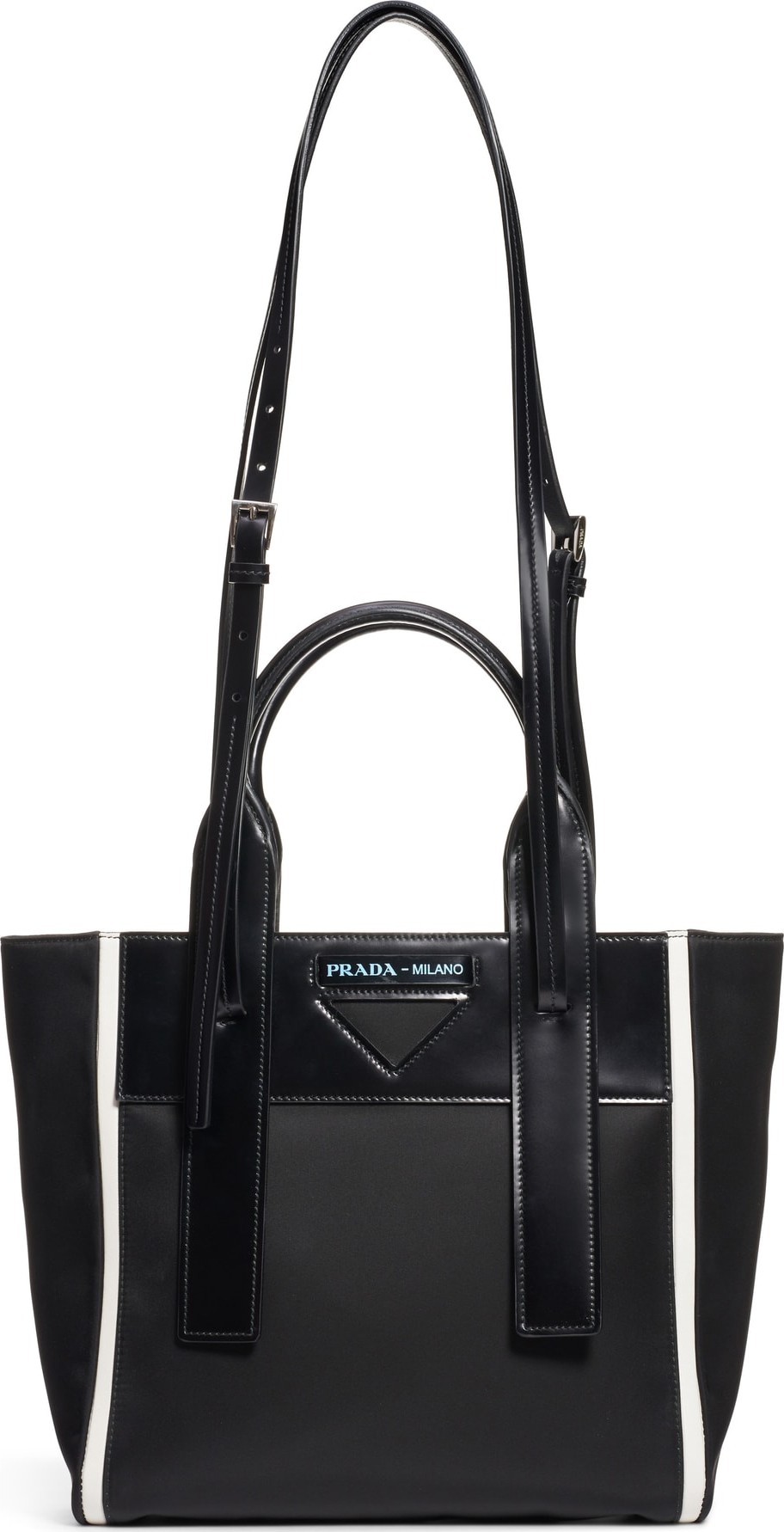 Prada Tessuto/Spazzolato Leather Handbag