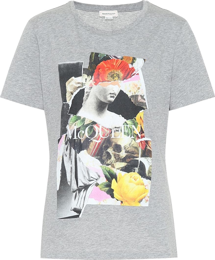 Alexander McQueen Printed cotton T-shirt