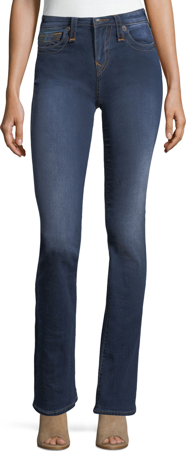 True Religion Becca Mid-Rise Boot-Cut Jeans