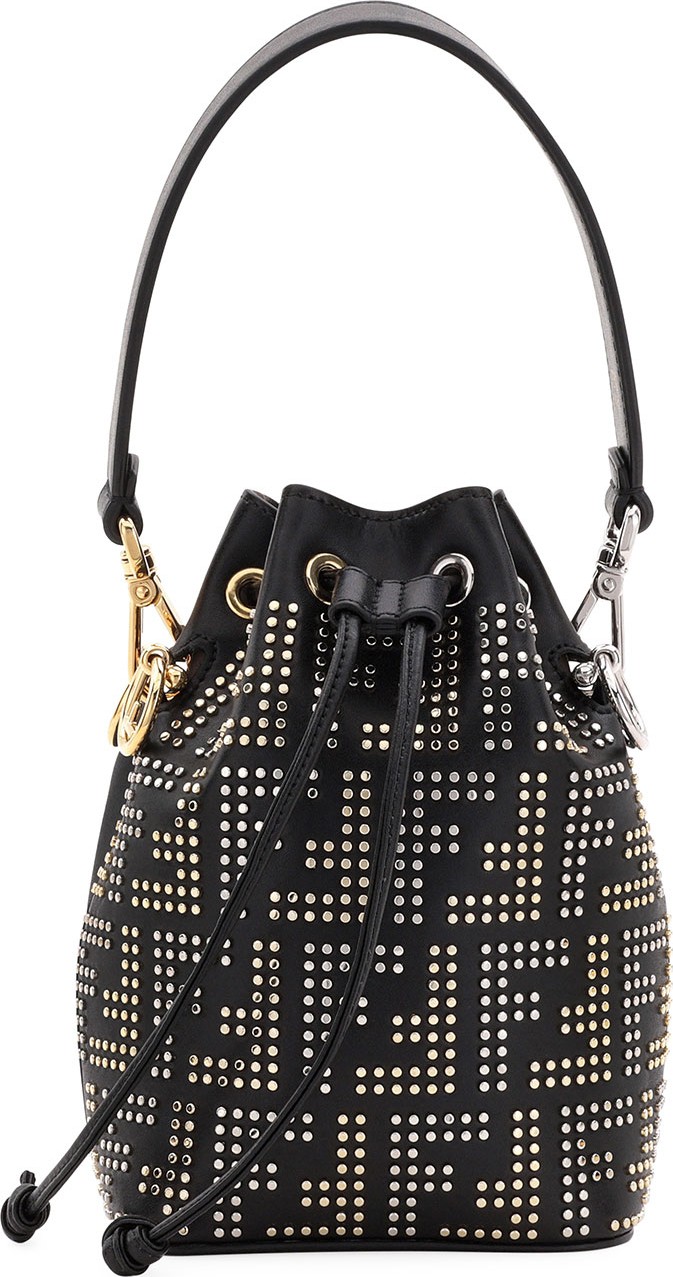 Fendi Mon Tresor Small Studded FF Bucket Bag