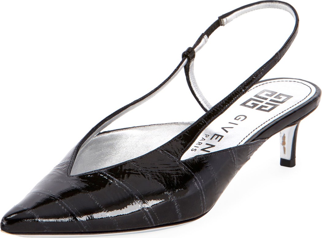 Givenchy Show 3V Eel Slingback Pumps