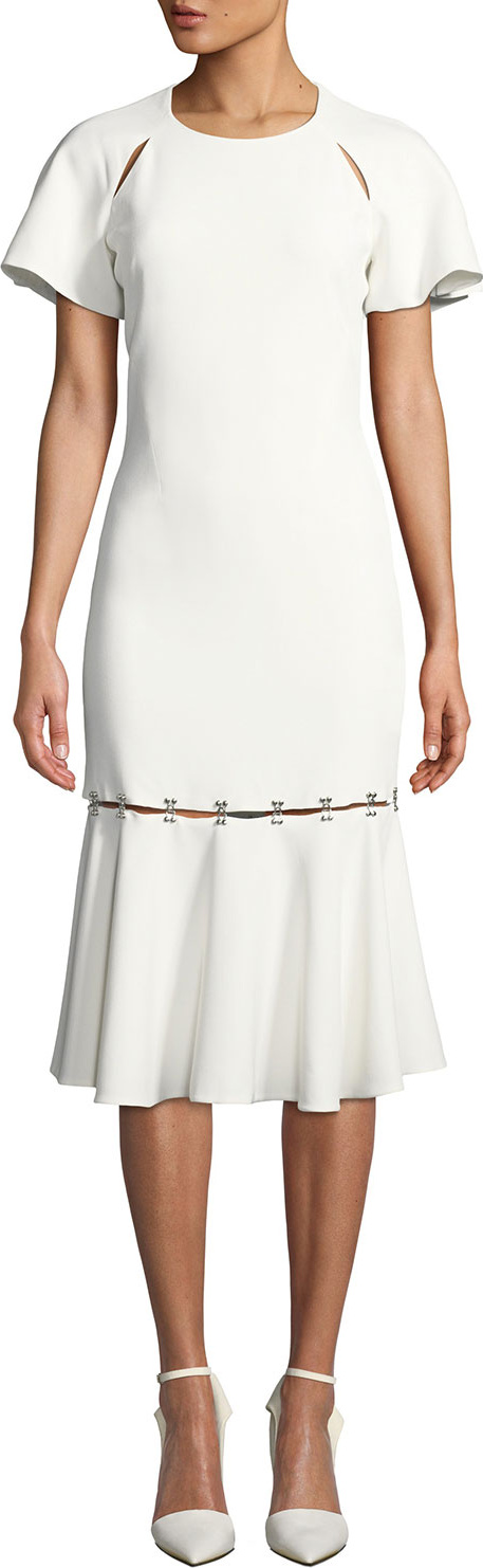 Jonathan Simkhai Metal Studded Crepe Midi-Length Tee Dress Jonathan Simkhai Metal Studded Crepe Midi-Length Tee Dress