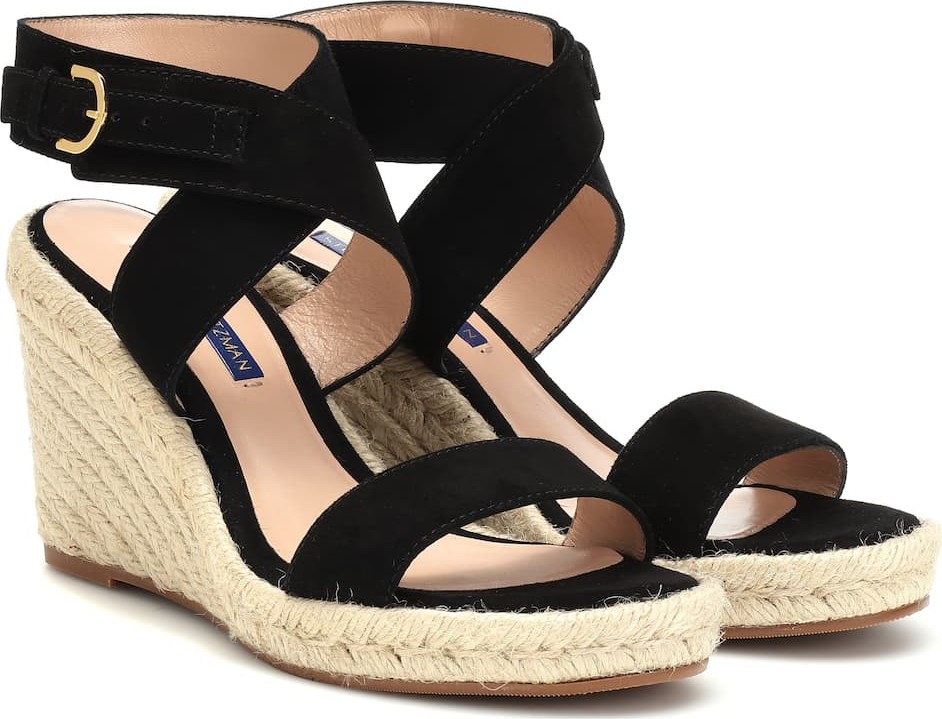 Stuart Weitzman Lexia suede espadrille wedges