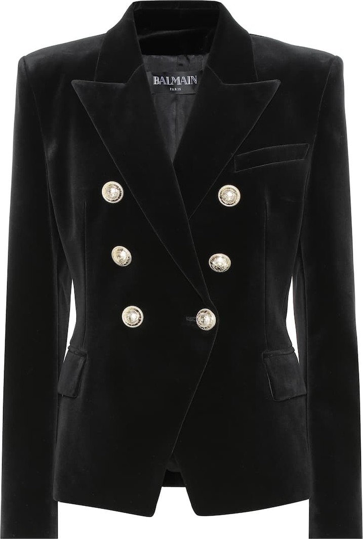 Balmain Embellished velvet blazer