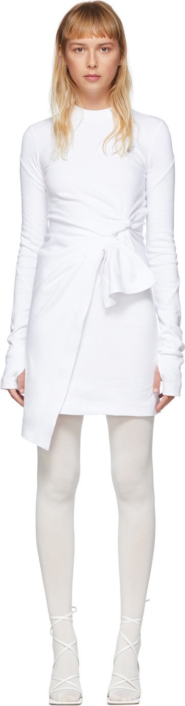 Off White White Mariacarla Wrap Dress