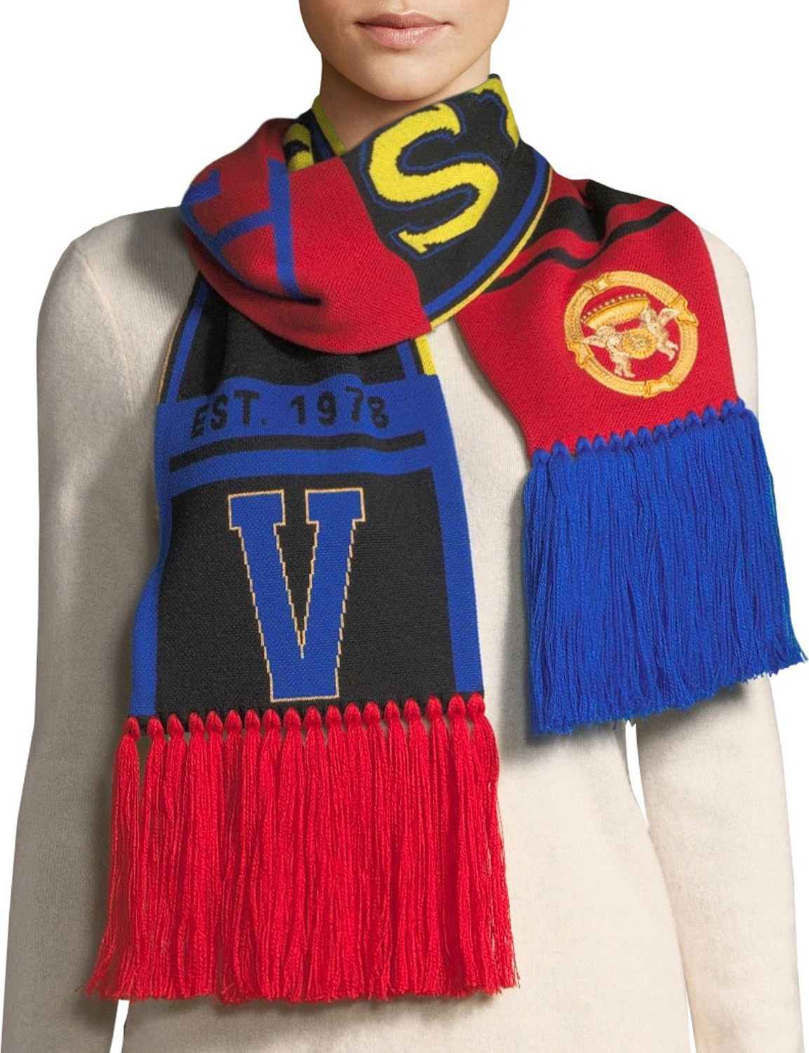 Versace Collection Wool Logo Scarf