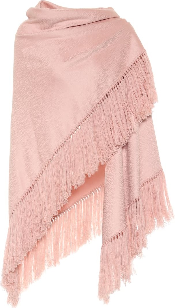 Loro Piana Flamenco fringed cashmere shawl