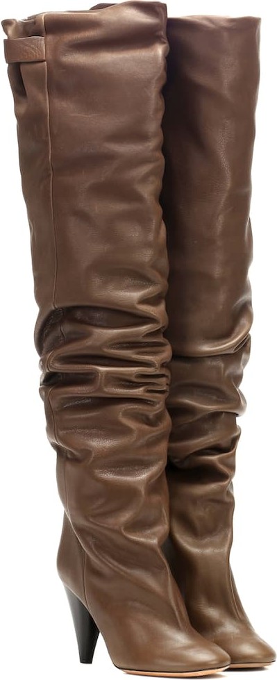 Isabel Marant Likita leather over-the-knee boots