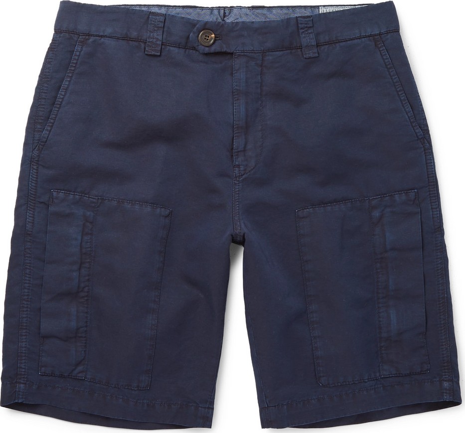 Brunello Cucinelli Linen and Cotton-Blend Twill Cargo Shorts