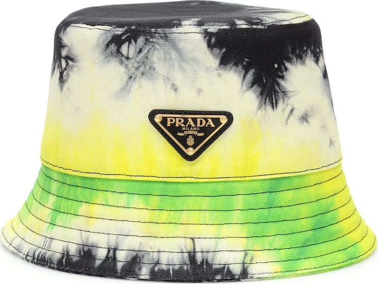 Prada Tie-dye cotton twill bucket hat