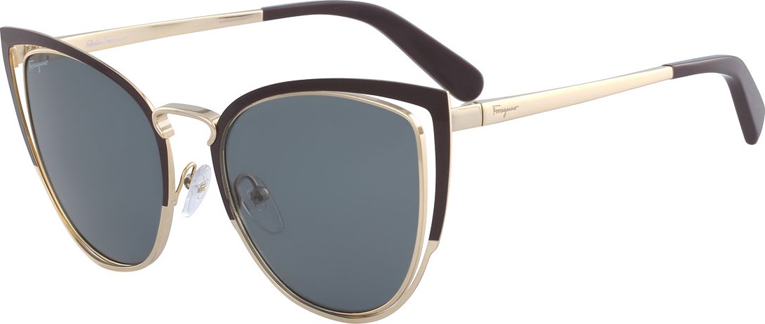 Salvatore Ferragamo Colorblock Cutout Cat-Eye Sunglasses