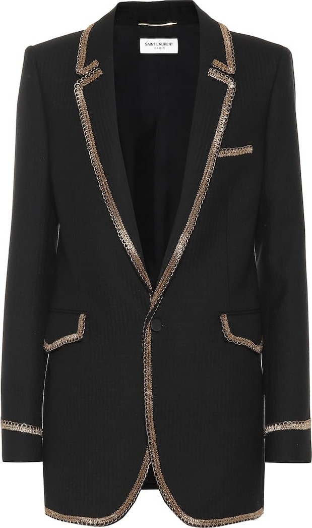 Saint Laurent Embellished wool jacket
