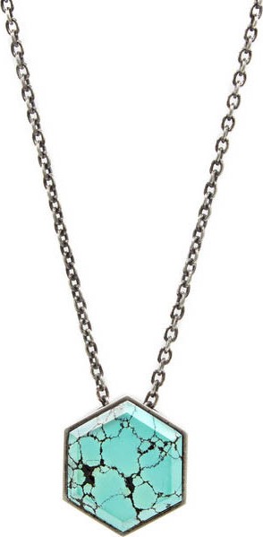 M. Cohen hexagon gemstone locket