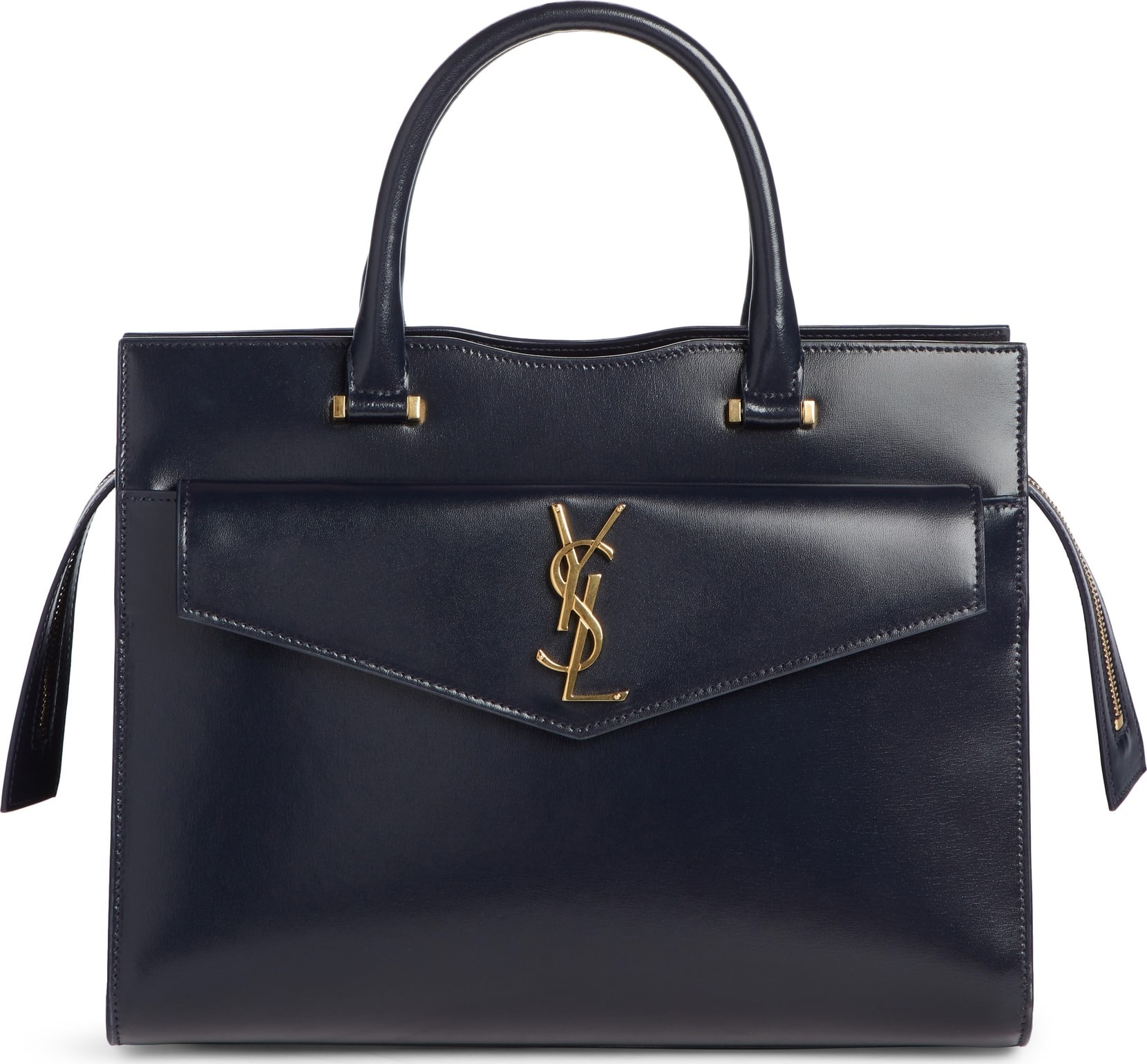 Saint Laurent Uptown Small Cabas Leather Satchel