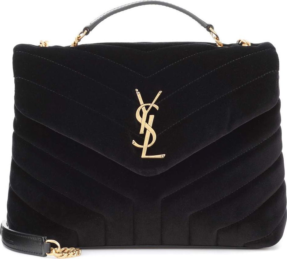 Saint Laurent Loulou Monogram velvet shoulder bag